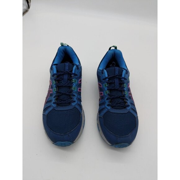 ASICS Gel Venture 7 Lace Up Running Shoes Women SZ 12 Blue Pink Granola Athletic - Picture 9 of 12